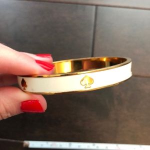 Kate Spade White Logo Enamel Bracelet